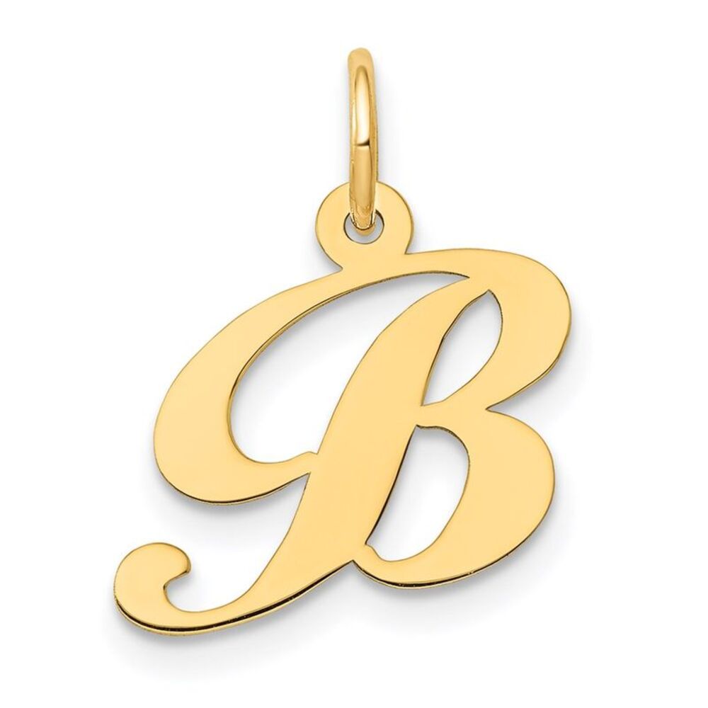 Kazi Luxury 14k Yellow Gold Small Fancy Script Le… - image 1